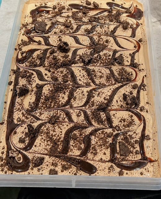 Lovina's frozen mocha dessert.