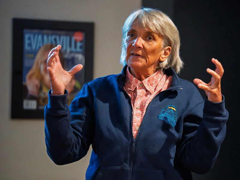 Monroe County Commissioner Julie Thomas speaks to the Rotary Club during their meeting at the Crazy Horse on Thursday, June 25, 2026.