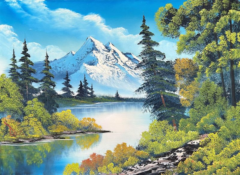 "Mountain Summit" was painted by Bob Ross on a episode of "The Joy of Painting" that aired in 1987.