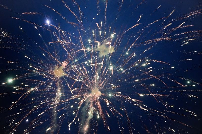 Fireworks set off by people downtown explode ahead of the downtown Fourth Fest celebration of the nation’s 250th anniversary Saturday, July 4, 2026, at downtown Indianapolis.