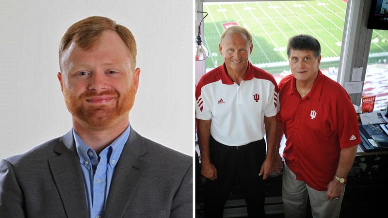 IndyStar IU insider Zach Osterman, left, remembers longtime radio voice Joe Smith, right, who died Monday.