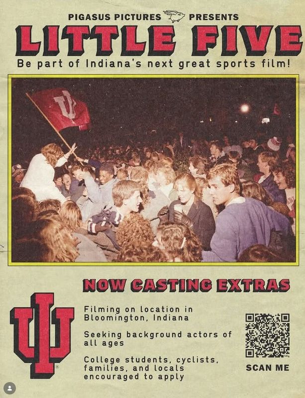 A screenshot of a social media callout for extras for the Pigasus Pictures movie "Little Five."
