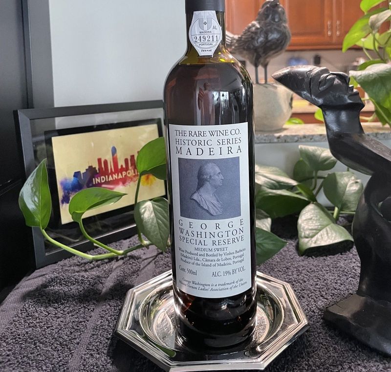The Rare Wine Company's George Washington Special Reserve Madeira Wine is sold online from George Washington's Mount Vernon for $75. It was the first president's favorite wine.