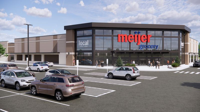 A rendering of the Meijer Grocery slated for a September 2026 opening in Fishers, Indiana.