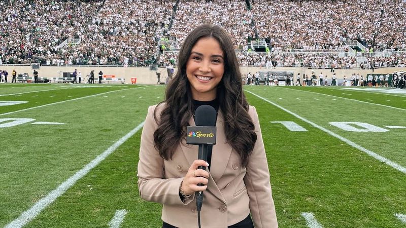 Caroline Pineda, a 2022 graduate of Notre Dame, continues to rise through the ranks at NBC Sports. She will serve as the sideline reporter on four Notre Dame football regular-season games in 2026.