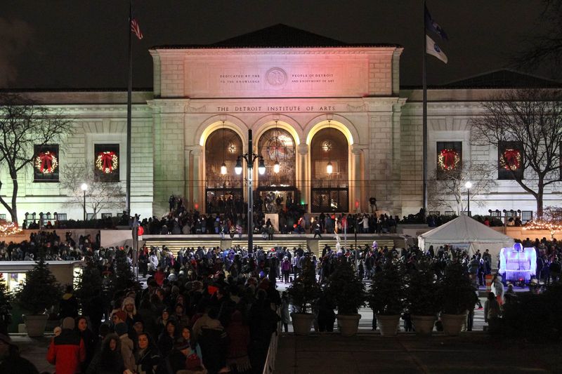 In December 2016, Noel Night near the DIA in Detroit.