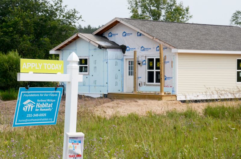 A home is seen in the Northwest Michigan Habitat for Humanity's Meadowlands subdivision near Alanson.