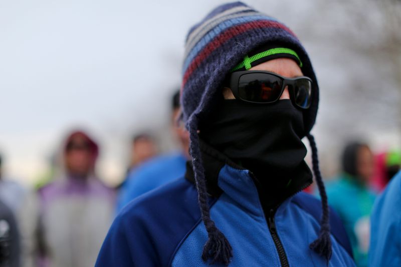 Runners were bundled up during the PoHo Hot Cocoa Saturday, Jan. 31, 2015 in Port Huron.
