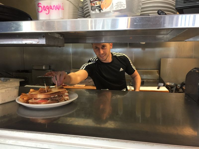 George's Restaurant owner Robert Domgjoni in December 2019.