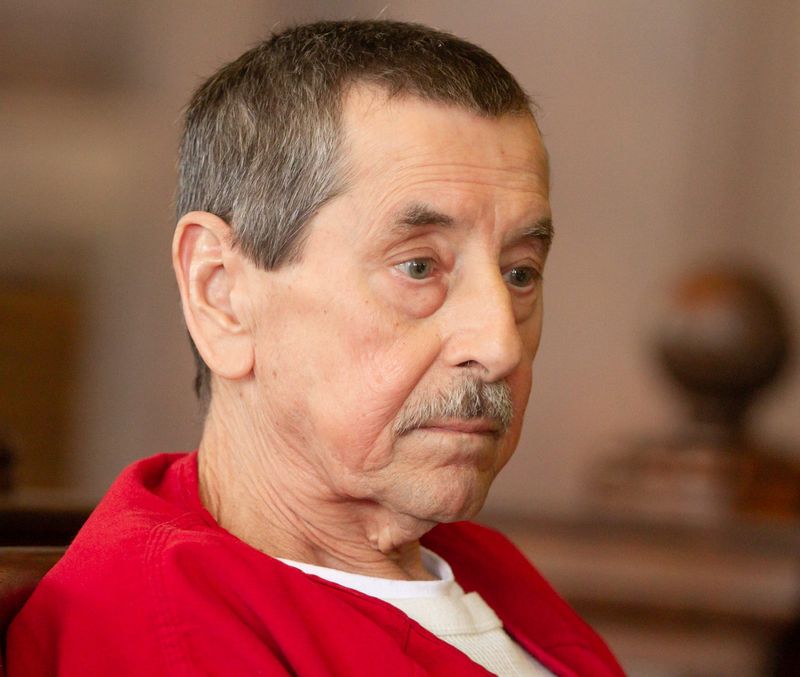 Jerome Kowalski listens to his attorney, Mark Gatesman, during a hearing Thursday, April 11, 2019.