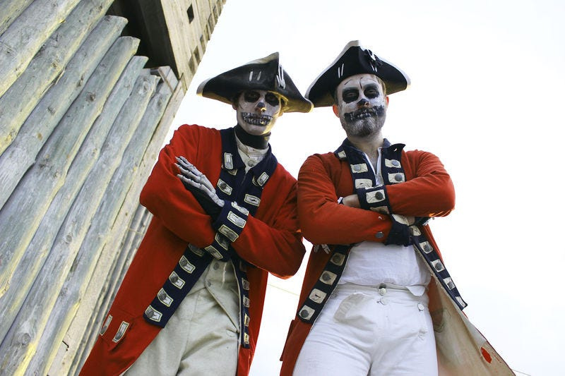 Skeleton soldiers will be roaming the grounds of Fort Michilimackinac during Fort Fright.