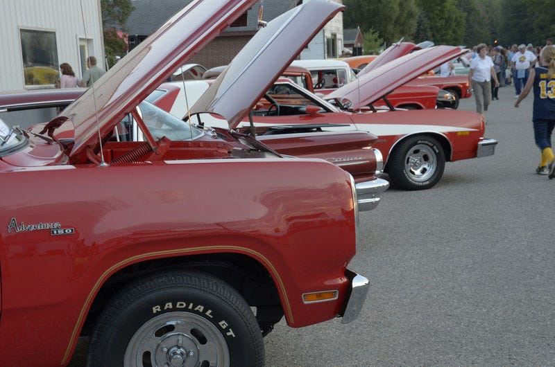 The Boyne Falls Polish Festival car show, featuring classics, convertibles, muscle cars and more, will be on Railroad Street starting at 6 p.m. on Thursday, July 31, 2025.