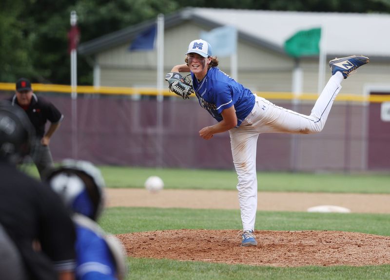 Caleb Leys allowed just one hit as Middletown clinched its first championship with a 10-0 win over Burrillville in 2021.