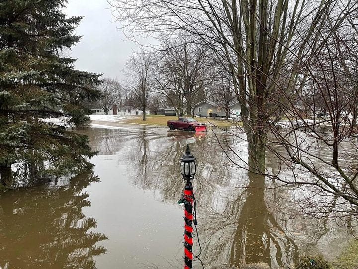 A subdivision near Hillsdale previously flooded during a severe weather event in 2018.