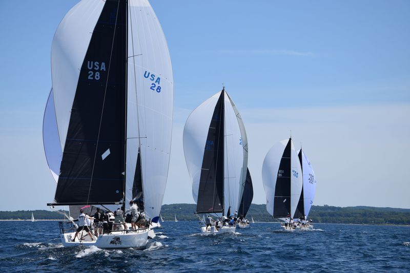 Boats compete during the Ugotta Regatta on July 28, 2024.