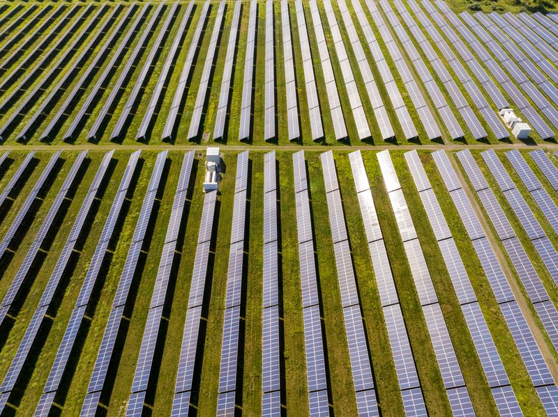 DTE Energy's Demille Solar Park, in Lapeer, August 27, 2023.