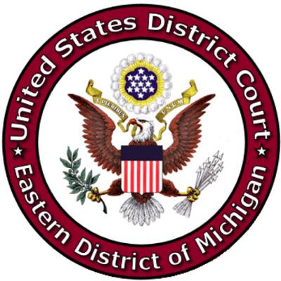 U.S. District Court - Eastern District of Michigan seal.