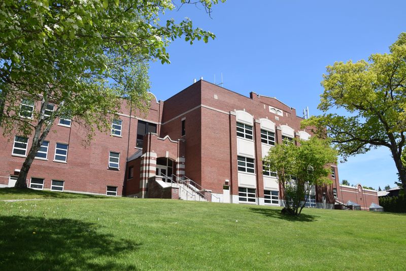 Harbor Springs High School is shown.