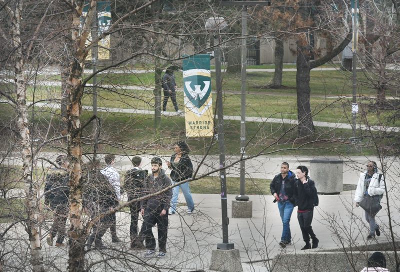 Wayne State University campus in Detroit, Michigan on March 5, 2024.