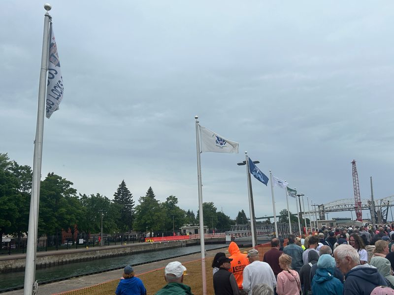 People enjoy Engineers Day at the Soo Locks on June 28, 2024.