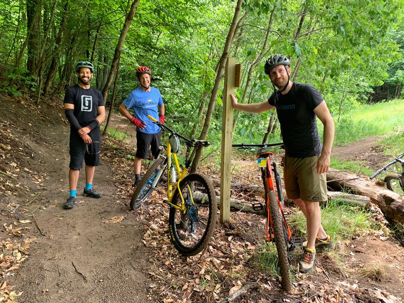 Mountain bikers enjoy the new trails at the Offield Family Viewlands Reserve in Harbor Springs.