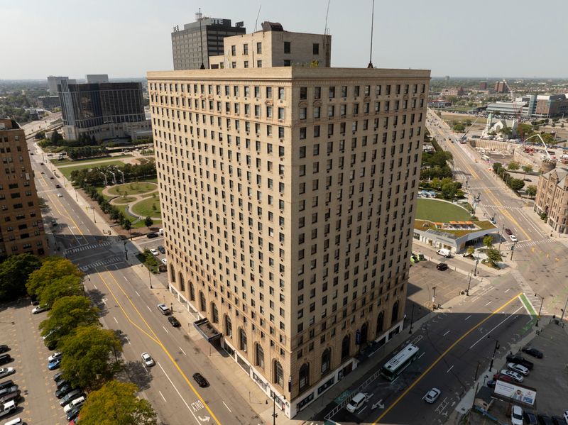 The Leland Hotel, in downtown Detroit, September 11, 2024.