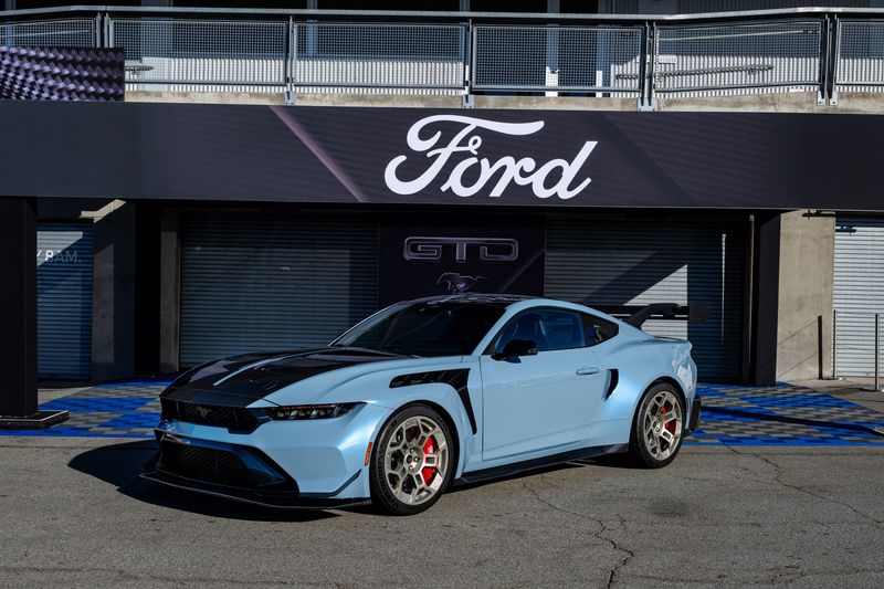 Ford Motor Co. said its 2025 Mustang GTD sets a new performance bar with 815 horsepower, 664 pound-feet of torque and a top speed of 202 miles per hour, the most of any street-legal Mustang ever.