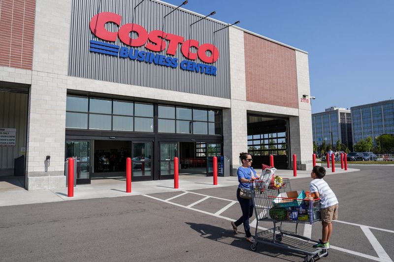 Nadia Elali, 41, of Dearborn, and her son Mazen, 6, shop at the new Costco Business Center, the first business resident at the Northland Mall development in Southfield, Thursday, Sept. 12, 2024.