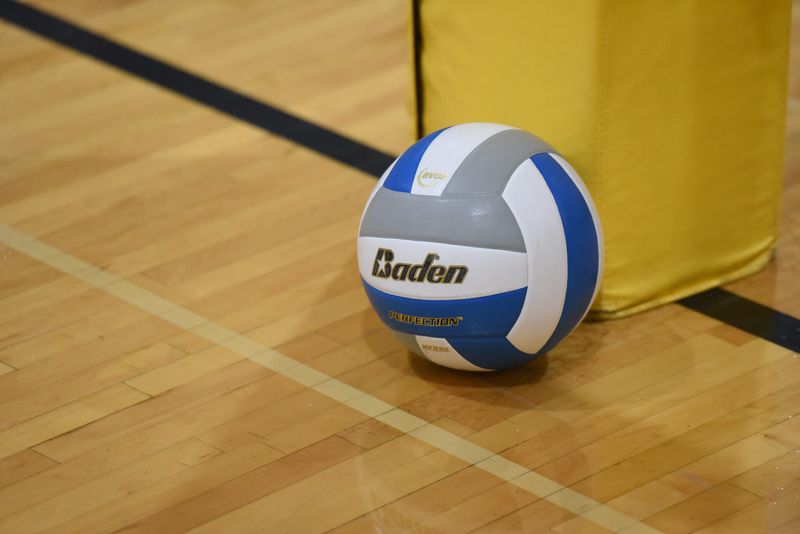 A volleyball sits in the gymnasium at Port Huron Northern High School in Port Huron on Tuesday, Oct. 1, 2024.