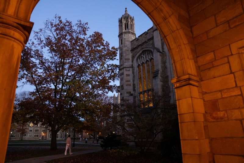 University of Michigan’s campus in Ann Arbor during dusk on Friday, Nov. 8, 2024.