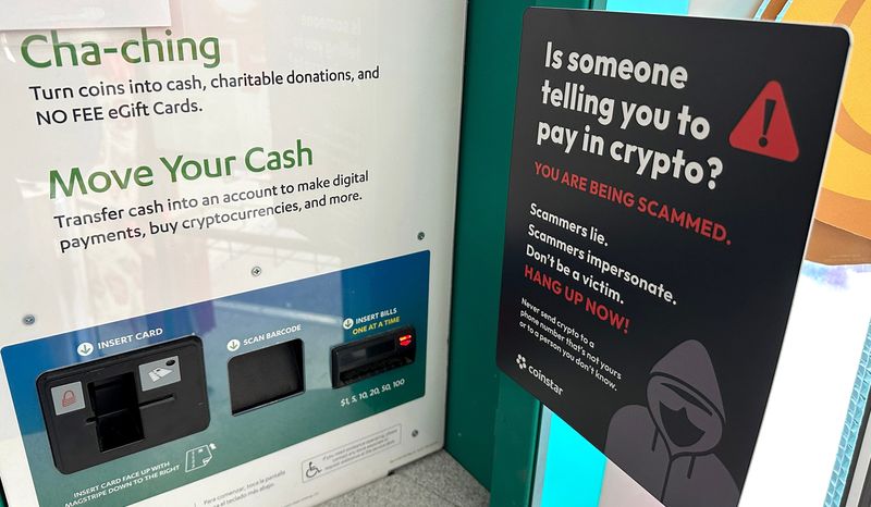 A Sarasota woman fell victim to a jury duty scam and was defrauded of $12,000 after she deposited money in a Coinstar kiosk- Bitcoin ATM like this one, at a Winn Dixie grocery store in Sarasota. Warning signs have been added to many Bitcoin ATM advising people how to avoid falling for scams.
