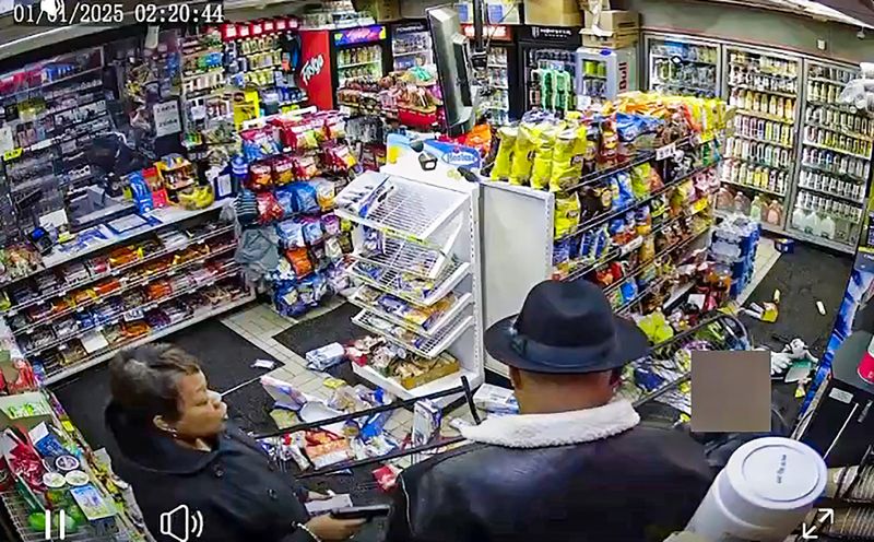 Farmington Hills police released video surveillance footage that includes this image of then-Wayne County Parks Director Alicia Bradford, left, and her husband Larry Bradford during a confrontation with another customer at a gas station on Jan. 1, 2025.