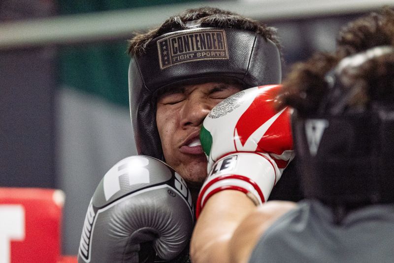Eli J Boxing Club hosts sparring practice on Wednesday, Jan. 29 at the FITIN24 Gym and Fitness Center in Holland.