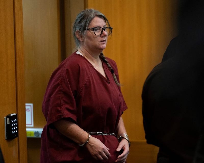 Jennifer Crumbley attends a motion as she is looking for a new trial in her case in front of Oakland County Judge Cheryl Matthews a the Oakland County Court House in Pontiac on Friday, Jan. 31, 2025.