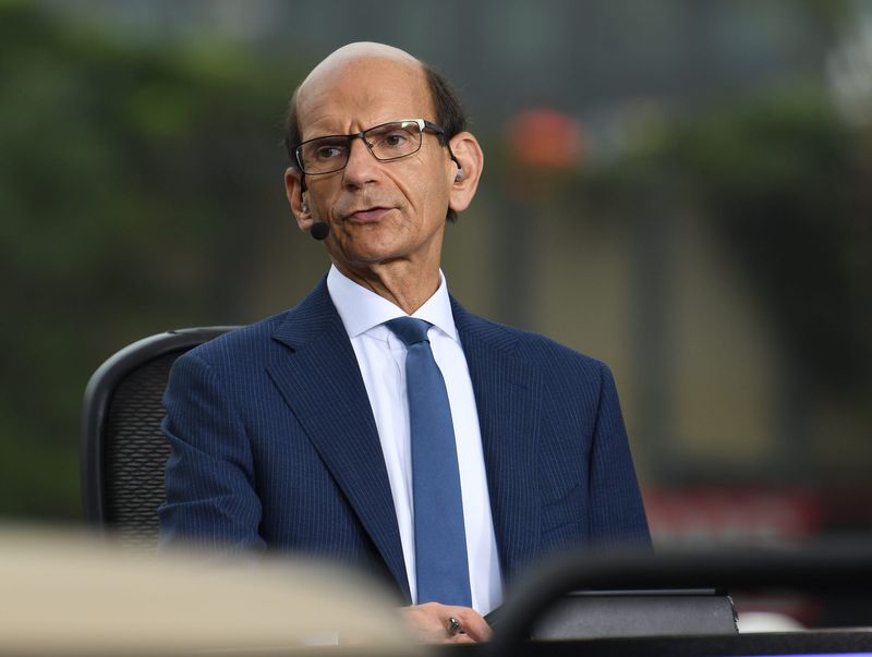 Paul Finebaum, radio and ESPN television personality, gets ready to speak on television near activities outside the Superdome, before of the College Football Playoff National Championship game in New Orleans Monday, January 13, 2020.

Pregame Fans Clemson Lsu Football Cfp National Championship New Orleans