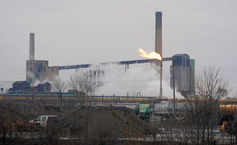 The EES Coke Battery plant on Zug Island in Detroit on Thursday, Feb. 6, 2025.