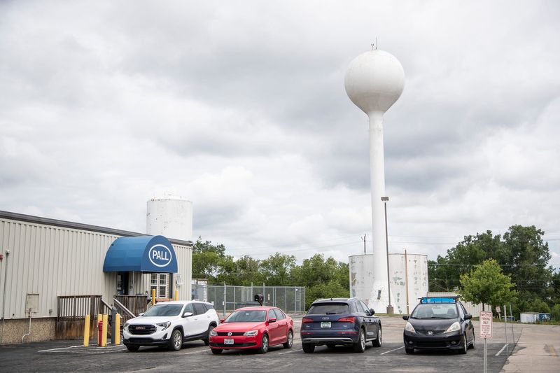 The water tower of the former Gelman Science plant in Scio Township on July 9, 2021.