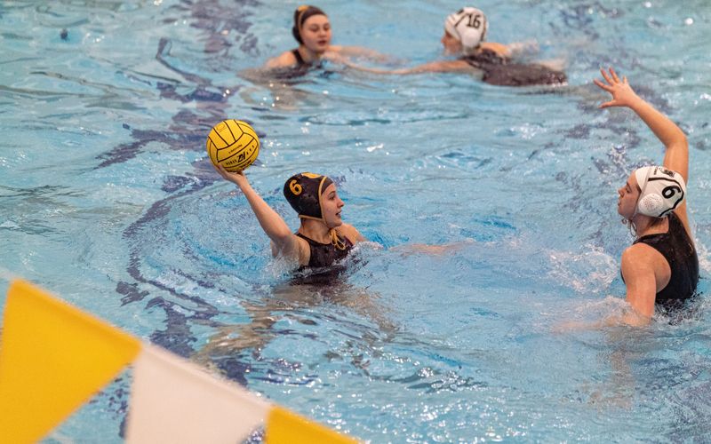 Zeeland's Peyton Weenum prepares to throw the ball on net against West Ottawa on Tuesday, March 25.