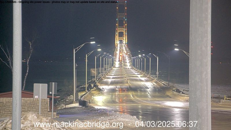 The Mackinac Bridge on Thursday, April 3, 2025.