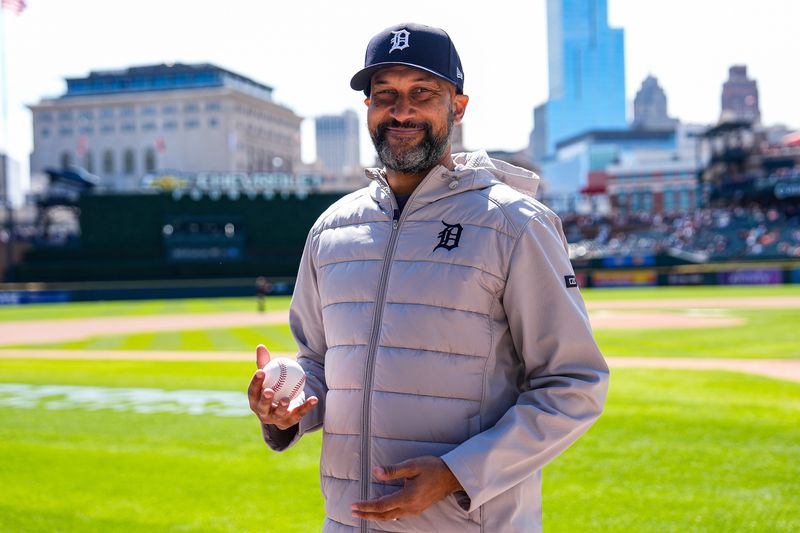 Keegan-Michael Key threw out the ceremonial first pitch at the 2025 Detroit Tigers home opener on April 4.