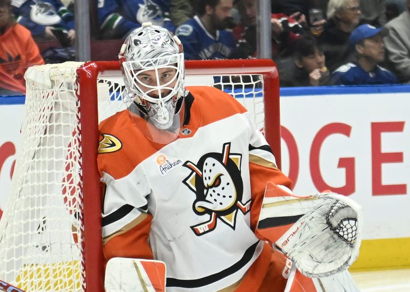 John Gibson in net with the Ducks.