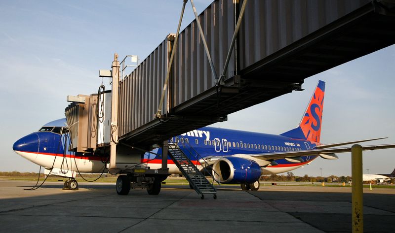Sun Country Airlines was the leading carrier at the Capital Region International Airport last year. It carried more than 112,600 passengers to and from the Lansing airport in 2012. File photograph
Folks were able to tour this Sun Country Airlines jet at the Fly Lansing Travel Extravaganza at the Capital Region International Airport in Lansing. [Photo taken October 12, 2010 by MATTHEW DAE SMITH | for LSJ]