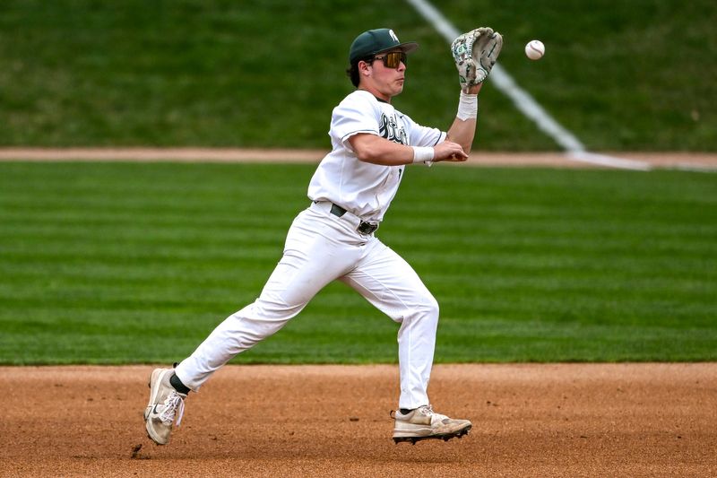 Michigan State's Ryan McKay, shown in this file photo, drove in the game-winning run in the ninth inning of the Spartans' Big Ten tournamen win over Iowa on Wednesday, May 20.