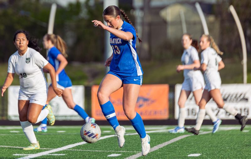 Saugatuck's Neave Rewa scored five goals this week for the Trailblazers soccer team.