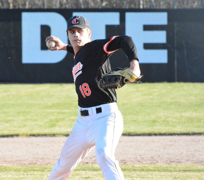 Daily Tribune Athlete of the Week nominee Charlie Godfrey had a strong performance for Cheboygan baseball during a game against Brimley in Hillman on Saturday, May 10.