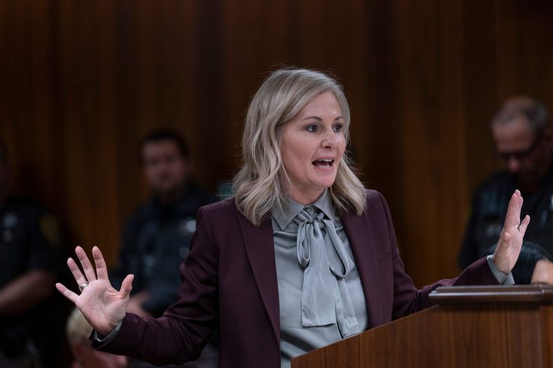 Oakland County Prosecutor Karen McDonald, seen here in court in August 2023, said in a statement on Feb. 17, 2026, she will hold accountable federal immigration officers who break the law.