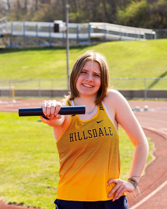 Hillsdale senior graduate Megan Kast led the girls track team to multiple individual conference titles and a state qualification as an anchor of the 4x100 and 4x200 relay teams. She won the Reader's Choice Girls Track  Athlete of the Year honor.