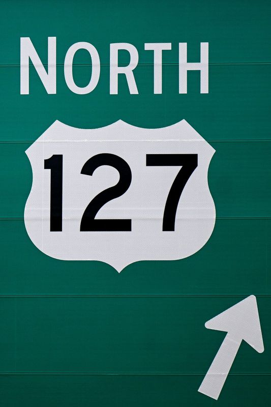 A sign for U.S. 127 on Thursday, May 22, 2025, in Lansing.