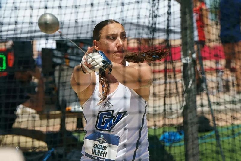 GVSU's Shelby Ulven finished second in the hammer throw at the NCAA Division II Track and Field Championships.
