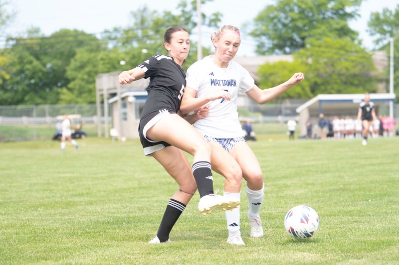 Lakeview junior Madeleine Thawnghmung defends during a playoff game against Mattawan at Loy Norrix High School on Saturday, May 31, 2025.
